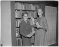 Ruth Carter, (right) English Department writer of verse and children's books, October 1960