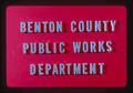 Benton County Public Works Department sign, Oregon, 1976