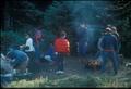 Alsea School -Cook-out, Vision Quest, preparing meal around campfire