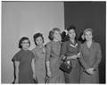 Five foreign student speakers at the American Association of University Women banquet, March 1, 1958