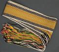 Belt of twisted woven cotton cords in a chevron pattern