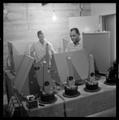 O. J. Britton and colleague with Seismograph, 1962