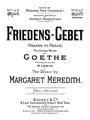 Frieden-Gebet (Prayer to peace)