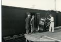 Students observing loading of celery into refrigerated railroad car, Brooks, Oregon
