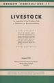 Oregon Agriculture: Livestock, August 1952