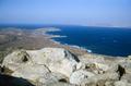 North end of Delos and Mykonos from topof Kynthos, Delos