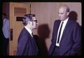 Jim Gillett and Acting President Roy Young at Symposium on the Biological Impact of Pesticides in the Environment, Oregon State University, Corvallis, Oregon, July 1969