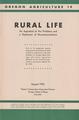 Oregon Agriculture: Rural Life, August 1952