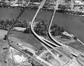 Aerial view of Salem bridges