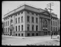 Scottish Rite Temple, Portland, at corner of Morrison and Lownsdale. Street in foreground.