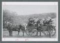 OAC students assembled in a horse-drawn wagon for a picnic party at Oak Creek, 1892