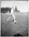 Throwing javelin, circa 1950