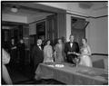 President Strand and Chancellor Byrne with their wives at the president's reception, held in the Memorial Union