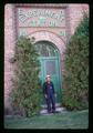 Otto Shuck and entrance to Union Experiment Station building, Union, Oregon, circa 1965