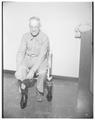 Al Oliver, awarded special pair of OSC riding boots for his part in furthering western activities on campus, June 1955