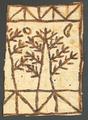 Tapa Cloth, made from pounding the inner bark of the Mulberry tree, with hand-painted design of a tree