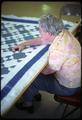 Audrey quilting at Tillamook City quilter meeting