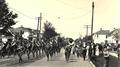 OAC Cadet band in parade on 9th Street in Corvallis, Oregon