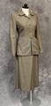Skirt Suit of brown and white twill weave wool