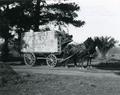 Wagon hauling fruit boxes