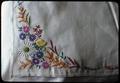 54 x 68 inch embroidered tablecloth done by Emma Groat 1946
