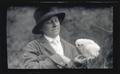 Irene Finley holding a barn owl