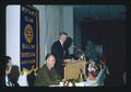 Rotary Club President speaking at meeting, Salem, Oregon, December 1974