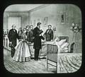 Lincoln visiting the wounded in the hospital