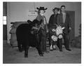 Nancy Albin with prize beef calves