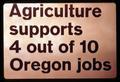 Agriculture Supports 4 out of 10 Jobs, circa 1965