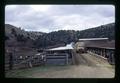 Truck unloading feed in trough, Wheeler County, Oregon, circa 1973