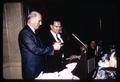 Acting President Dr. Roy Young accepting gift from Century Club President Wilson Foote, Corvallis, Oregon, May 1970