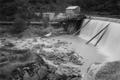 Dam and fish ladder