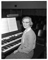 OSC Music student at organ, January 1957