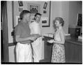 Senior class steak fry organizers Irwin Pearson, Jim Heston and Billie Reger