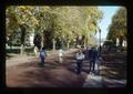 Bricked mall between Memorial Union Quad and Agriculture Building, Oregon State University, Corvallis, Oregon, 1975