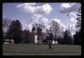 Computer Center, Benton Hall, and flagpole, Oregon State University, Corvallis, Oregon, circa 1970