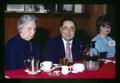 Fred Burgess, Edna Cheeke, and another at Bosses' Luncheon, Oregon State University, Corvallis, Oregon, 1973