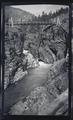 Man on footbridge near Ruby, Washington