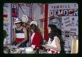 Yamhill County Democrats booth at Yamhill County Fair, McMinnville, Oregon, circa 1972