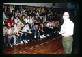 Julius Binder speaking to Madras Junior High students, Madras, Oregon, February 1972