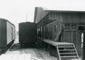 Refrigerator railroad car at packing house in Medford, Oregon