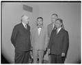 Chancellor Byrne and Dr. Strand with two Thailand Agriculture Department officials, September 21, 1953