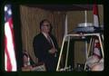 Robert W. Henderson delivering slide presentation at Kiwanis club in Corvallis, Oregon, circa 1972