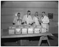 Butter judging for the 1952 contests held in connection with the annual Dairy Manufacturers Association, February 1952