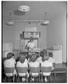 Meal preparation demonstration for OSC Home Economics students, January 1954