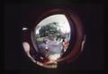 Fisheye shot of Henderson patio and picnic, Corvallis, Oregon, August 1981