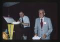 Tony Larson and Lyle Hammack at recognition dinner, Oregon State University, Corvallis, Oregon, September 1975