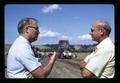 Ritchie Cowan and Scott Lamb, Field Day for field sanitizer, Oregon State University, Corvallis, Oregon, circa 1971