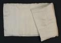 Obi pillow (Makura) for padding underneath an obi of fine woven ivory silk in a rectangular shape